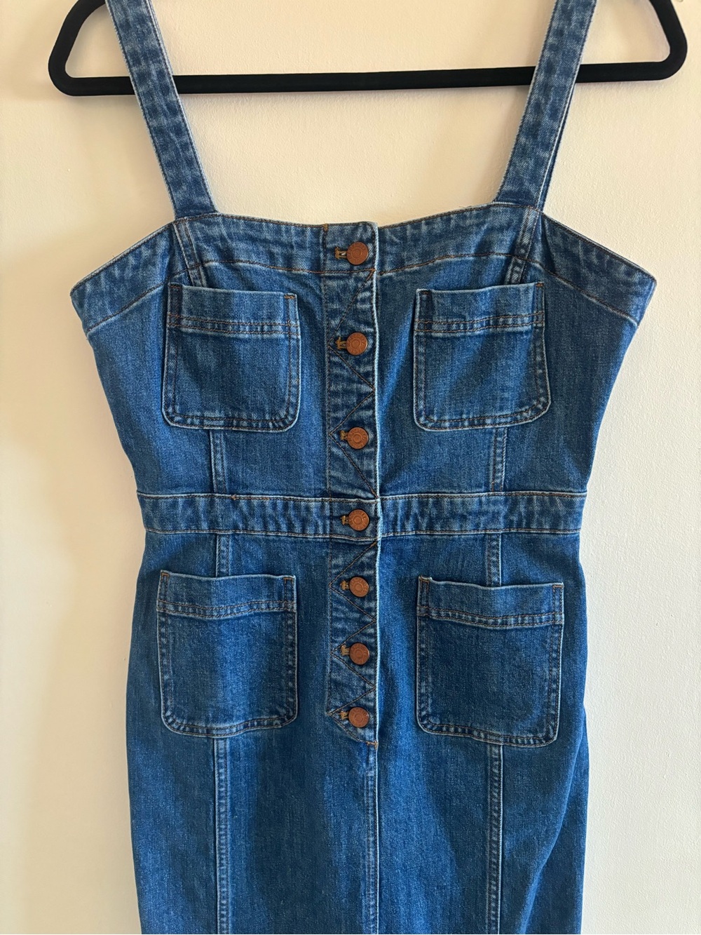 Madewell Denim Midi Dress size medium - Picture 5 of 7